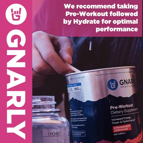 Miniatura 8 de Gnarly Nutrition Hydrate Electrolyte Powder – Mezcla de bebida hidratante para ejercicio de frambuesa – Contenido NSF Certificado – Solución