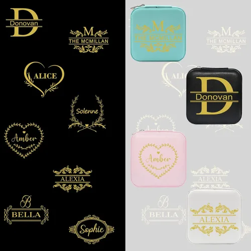 Miniatura 11 de Joyero de viaje personalizado para mujer, foto personalizada, nombre, logotipo, joyero, regalo de dama de honor, boda, cumpleaños