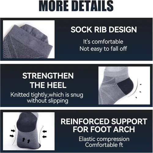 Miniatura 4 de Calcetines Cool-max para correr para hombres y mujeres, 3 pares de calcetines atléticos transpirables de cinco dedos