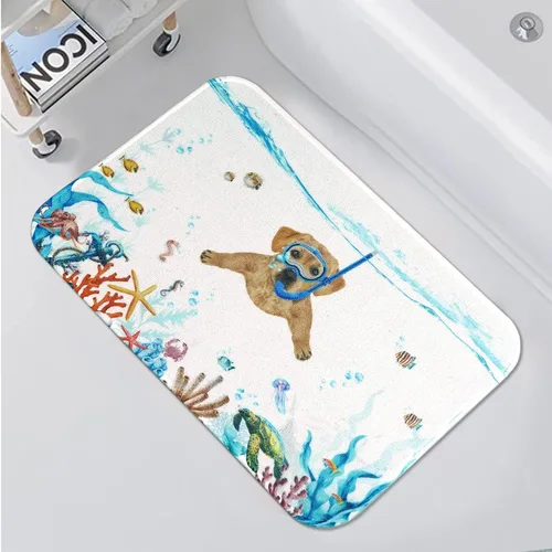 Miniatura 12 de Funny Cat Small Bathroom Rugs Non Slip Super Absorbent Quick Dry Ultra Thin Diatomaceous Earth Bath Mat Boho Cute Fun Black Cats Matisse Diatomite