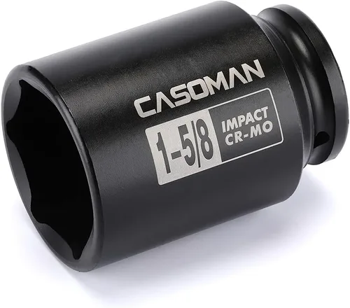 Miniatura 7 de CASOMAN Enchufe de impacto de 6 PT de 1/2" x 1.378 in de profundidad, CR-MO, 1/2 pulgada de transmisión de 6 puntos para una fácil extracción