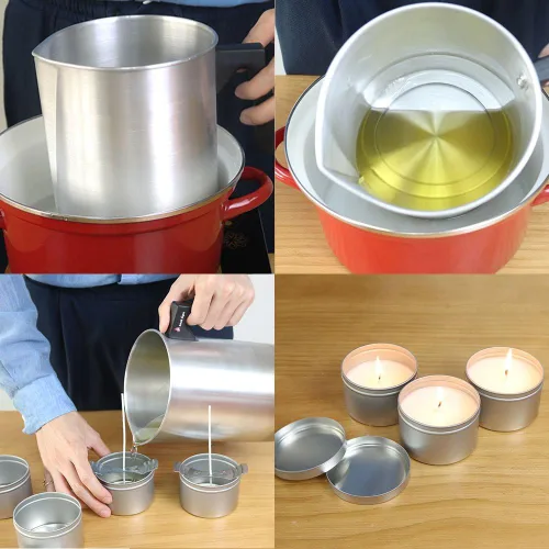 Miniatura 7 de EricX Light Olla para Verter para Hacer Velas, 4 libras, Pico Vertedor Sin Goteo y Mango Resistente al Calor, Olla Diseñada para Derretir Cera