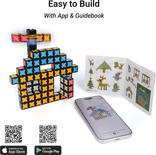 Miniatura 11 de TOSY Cubo Magnético 4x4 - 70 Bloques, 560 Imanes, Multiuso: Bloques de Construcción Creativos, Fidget Spinner Transformable, Rompecabezas/Cubo Cubo