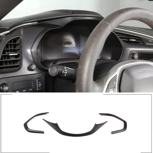 Miniatura 9 de Tiras de ajuste para panel de instrumentos de tablero de instrumentos, ABS, 3 unidades, compatibles con Corvette C7 Stingray 2014-2019, accesorios