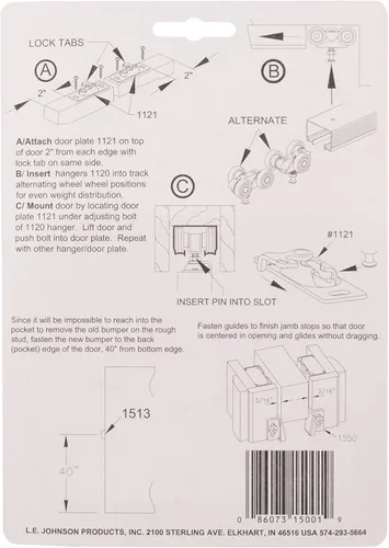 Miniatura 3 de Johnson Hardware Kit de accesorios de repuesto 1500