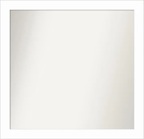 Miniatura 507 de Amanti Art Espejo de baño blanco para sobre el fregadero, 24 x 24 pulgadas, hecho a medida, espejo de tocador cuadrado blanco estrecho, marco