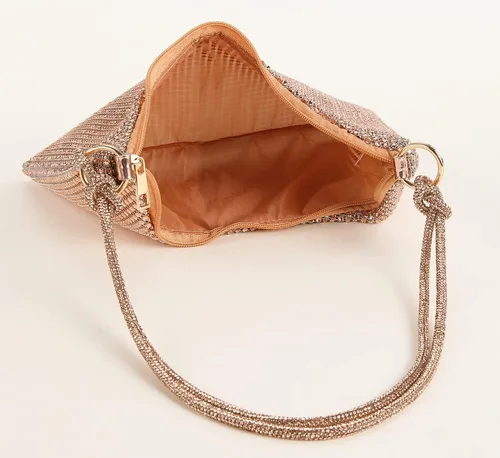 Miniatura 2 de Bolso de mano brillante con diamantes de imitación, elegante y brillante para mujer
