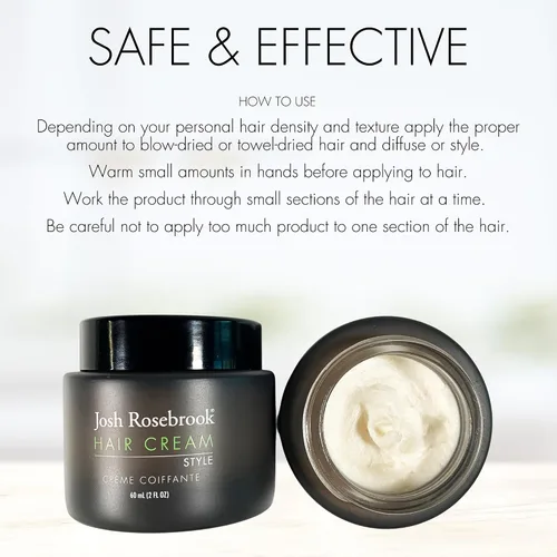 Miniatura 3 de Josh Rosebrook Hair Cream - Crema para el cabello que crea altura, separación y textura en peinados cortos a largos - 2.0 fl oz - 2 Oz