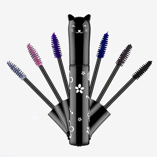 6 juegos de rímel de colores Regalo volumen y longitud de rímel Blanco Azul Púrpura Negro Marrón Rosa Impermeable Natural Hipoalergénico Color
