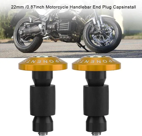 Miniatura 6 de Tapón de agarre para manillar, 0.866 in, 7/8 pulgadas, tapas deslizantes para manillar de motocicleta, para carreras ATV Offroad (dorado)