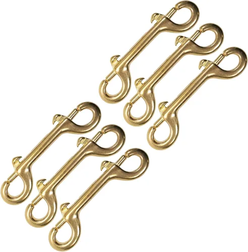 Miniatura 10 de Scuba Choice Clip de latón para buceo, perno a presión de doble extremo, 4 pulgadas, accesorio de buceo marino, gancho de engranaje duradero