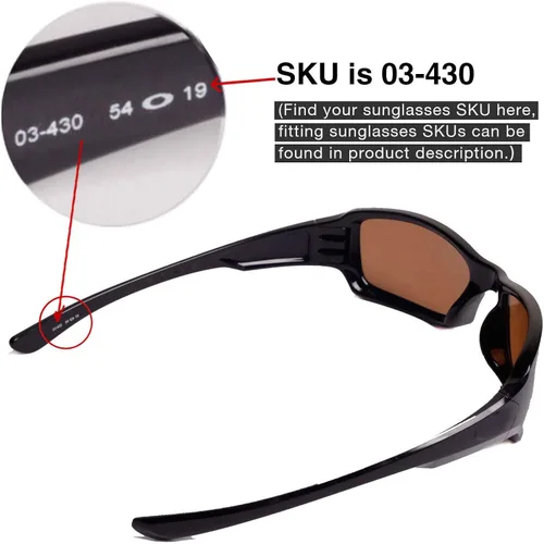 Miniatura 4 de Walleva - Lentes de repuesto para gafas de sol Oakley Fives 3.0, 10 opciones disponibles