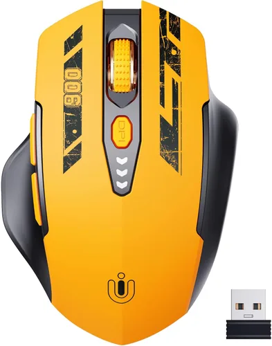 Miniatura 11 de Uineer Ratón inalámbrico, [Actualizado] Pantalla de batería visible, Ratones recargables para portátil 2.4G USB, 4 niveles de DPI ajustables, ratón