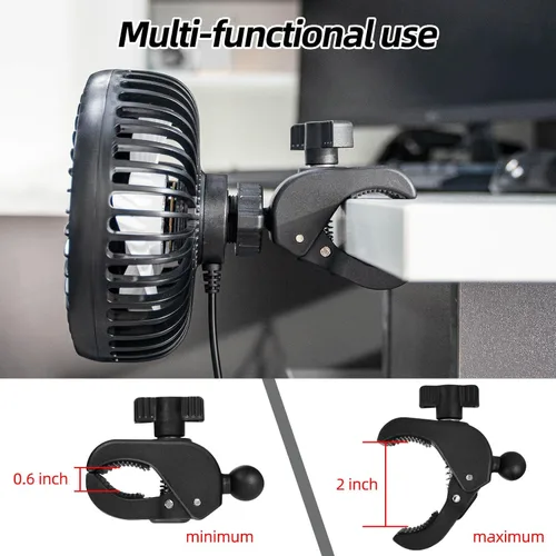 Miniatura 3 de Ventiladores de carrito de golf para accesorios de carrito de golf, ajustes de 3 velocidades para modelos EZGO Club Car Yamaha con abrazadera