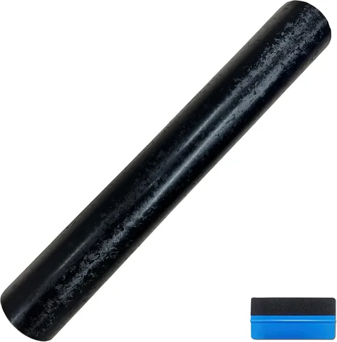 Miniatura 33 de LZLRUN Rollo de Vinilo Negro de Fibra de Carbono Mate Forjado con Liberación de Aire, Lámina Adhesiva, Película para Calcomanía DIY de Automóvil