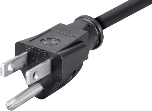 Miniatura 4 de Monoprice 6ft 14AWG Cable De Alimentación De Ángulo Recto w/3 Conductor PC Conector De Alimentación Socket (C13/5-15P) - Negro