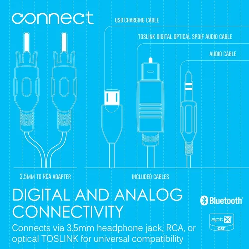 Miniatura 9 de MEE audio Connect - Transmisor de audio Bluetooth para hasta 2 auriculares/altavoces inalámbricos, adaptador de transmisión Bluetooth con AptX