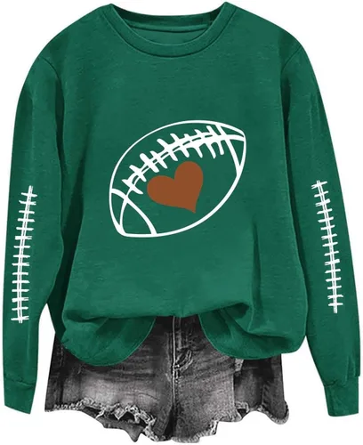 Miniatura 17 de Women's Oversized Sweatshirt, Long Sleeve Sweatshirts Crewneck Printed Pullover Tops, S-3XL