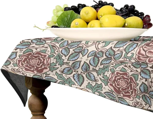 Miniatura 251 de Mantel Floral Retro de Pájaros, Diseño Original Bohemio William Morris Estampado Cubierta de Mesa para Hogar Picnic Fiesta Comedor Cocina William