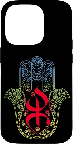 Miniatura 17 de Funda para iPhone 13 Pro Max Khamsa Amazigh Berber con símbolo de Yaz con colores vibrantes de la bandera