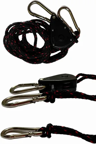 Miniatura 6 de 1 pares de 1/8" luz elevador colgante sistema negro
