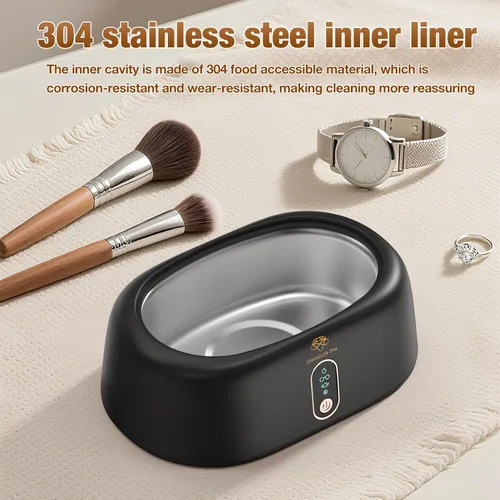 Miniatura 3 de CrystalLifePlus - Limpiador ultrasónico de joyería de 45 KHz para anillos, anteojos, relojes, diamante, dentadura, Invisalign, máquina limpiadora