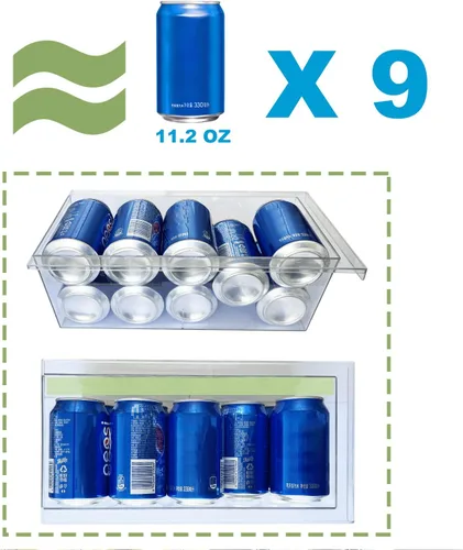 Miniatura 5 de Yatmung Paquete de 2 Organizadores de Cajón Deli Extra Grandes para Refrigerador Extraíble - Organizador de Cajón de Refrigerador y Contenedores
