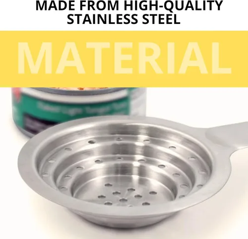 Miniatura 3 de Colador universal para latas de acero inoxidable, pequeño multiusos de grado alimenticio para latas grandes y pequeñas, colador de acero inoxidable