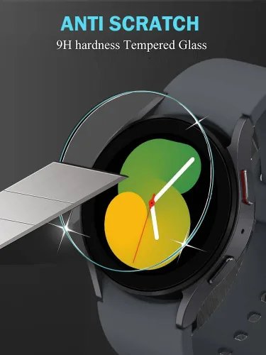 Miniatura 6 de DEALELE Paquete de 1 + 3 fundas y protector de pantalla compatible con Samsung Galaxy Watch FE / 5/4 de 1.575 pulgadas, funda protectora