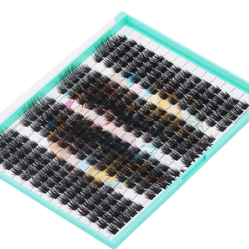 Miniatura 3 de Bodermincer XXXL Tray D Curl 280 racimos de extensiones de pestañas para bricolaje en casa (kit de pestañas de 0.472 in)
