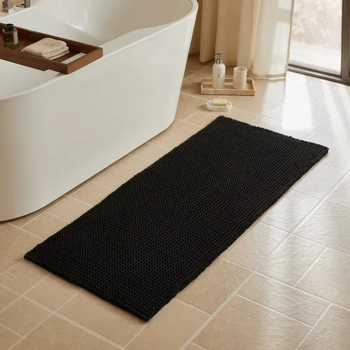 Miniatura 121 de Triohero Tapete de baño con diseño de gofre, tapete de baño pequeño y bohemio, antideslizante, lavable, ultra suave, súper absorbente, de secado