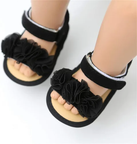 Miniatura 2 de COSANKIM Sandalias de verano para bebés y niñas con suela suave de flores, zapatos de vestir para cuna, recién nacidos, para recién nacidos
