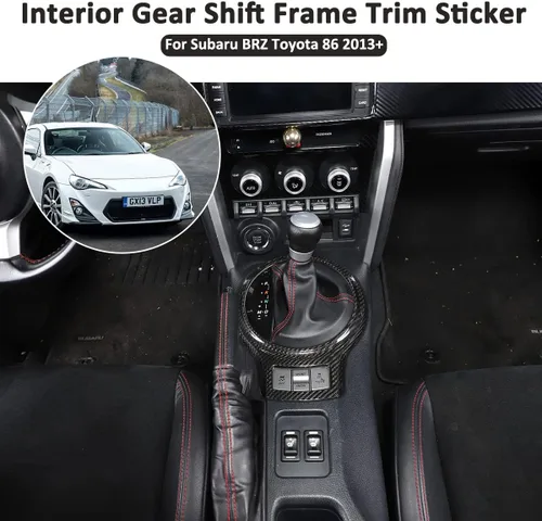 Miniatura 4 de YIWANG Adhesivo decorativo para marco de cambio de marchas interior de automóvil para Subaru BRZ Toyota 86 2013-2020 accesorios