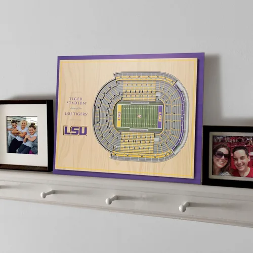 Miniatura 2 de YouTheFan NCAA LSU Tigers Arte de Pared 3D StadiumView de 5 Capas - Tiger Stadium