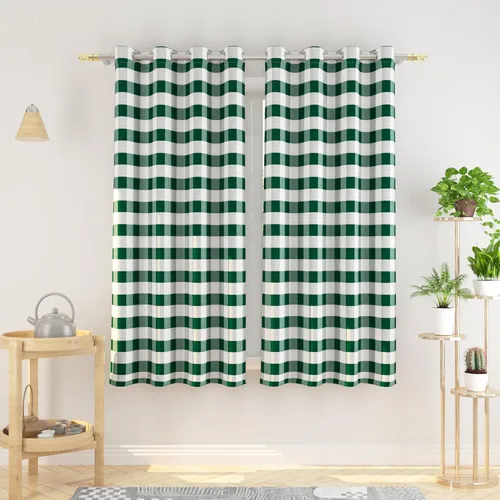 Miniatura 88 de Cortinas de 24 pulgadas de largo con diseño Buffalo Check Gingham Plaid para ventanas de cocina y baño, tratamiento para ventanas con 2 paneles