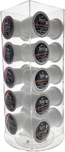 OnDisplay Luxe - Soporte acrílico para cápsulas de café, capacidad para 20 cápsulas, compatible con Keurig® K-Cups - Organizador de ahorro de