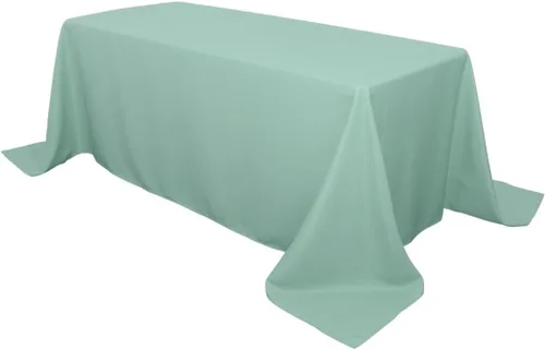 Miniatura 31 de Your Chair Covers - Mantel rectangular de poliéster de 90 x 132 pulgadas, color morado, mantel de boda sin costuras de alta calidad para mesas