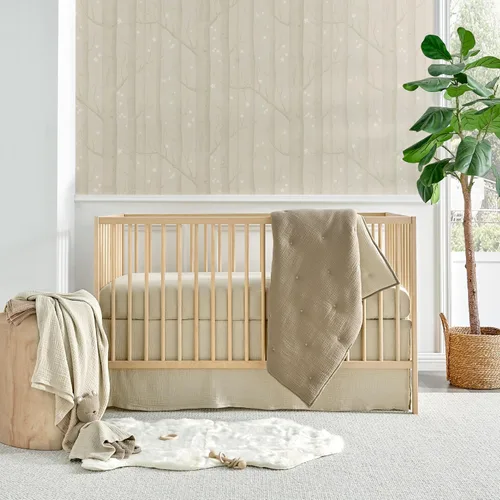 Miniatura 4 de Levtex Baby - Juego de sábanas de muselina Cloud para cuna, se adapta a colchones estándar para cuna y niños pequeños, color liso, cacao y beige
