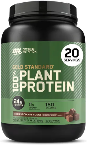 Optimum Nutrition Gold Standard - Proteína en Polvo 100% a Base de Plantas, Sin Gluten, Proteína Vegana para Soporte Muscular y Recuperación con