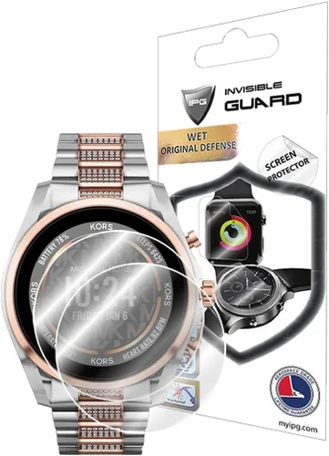 IPG Protector de pantalla para reloj inteligente Michael Kors Access Bradshaw GEN 6 (2 unidades) Invisible Ultra HD Clear Film Anti Scratch Skin