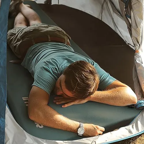 Miniatura 8 de INVOKER Colchoneta de dormir autoinflable de 3.15 pulgadas, espuma elástica ultra gruesa, inflado rápido, 4 estaciones, aislamiento duradero