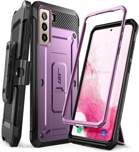 Miniatura 12 de SUPCASE Funda para Samsung Galaxy S22 con soporte (Unicorn Beetle Pro), [clip de cinturón integrado] Resistente de cuerpo completo de doble capa