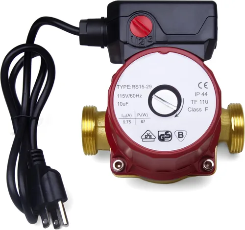 Miniatura 4 de UP15-29SU/LC, 59896776 115V Bomba de circulación no sumergible de 1/8 HP Unión NPSM de 1-1/4 pulgadas, bomba de rotor enlatada Construcción de cobre