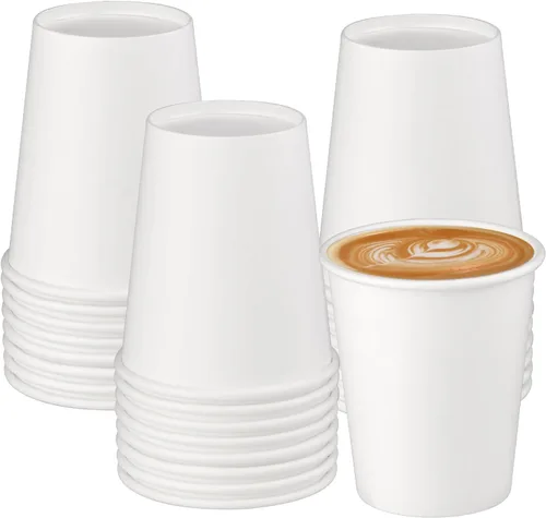 Vasos de papel de 8 onzas, paquete de 25 tazas de café de papel desechables para bebidas calientes o frías para fiestas, picnic, barbacoa, viajes y