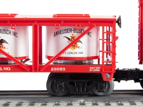 Miniatura 9 de Lionel Anheuser Busch Budweiser - Juego de tren eléctrico de calibre O Bluetooth 5.0 con control remoto, control de voz, luces, sonidos y humo, a