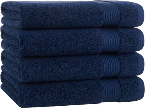 Arkwright Juego de toallas de baño de 4 piezas - 100% algodón súper suave, 600 GSM, de secado rápido y absorbente, artículos de lujo para baño en