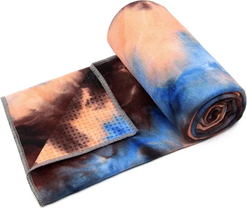 Miniatura 2 de Eunzel Toalla de yoga, toalla para esterilla de yoga caliente con puntos de agarre, absorbente de sudor, antideslizante, para yoga caliente, pilates