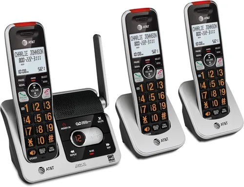 Miniatura 14 de AT&T BL102-2 DECT 6.0 - Juego de 2 teléfonos inalámbricos para el hogar con contestador