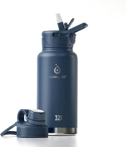 Miniatura 62 de IDEUS Botella de agua aislada de 12 onzas, botella de agua aislada de acero inoxidable para la escuela, botellas aisladas con pajitas a prueba