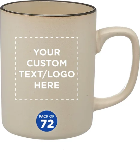 Miniatura 14 de Juego de 12 tazas personalizadas de cerámica mate El Grande de 20 onzas, paquete personalizado a granel, perfectas para té, espresso, capuchino